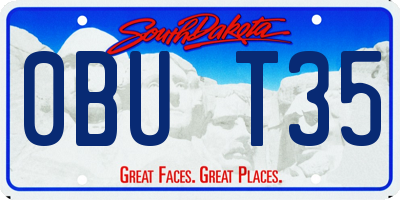 SD license plate 0BUT35