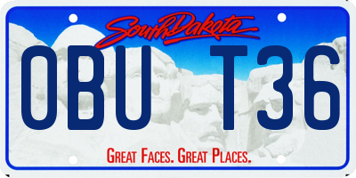 SD license plate 0BUT36
