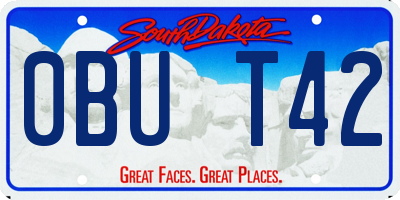 SD license plate 0BUT42