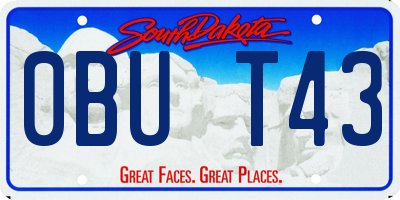 SD license plate 0BUT43