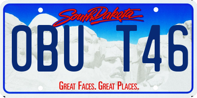 SD license plate 0BUT46