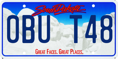 SD license plate 0BUT48