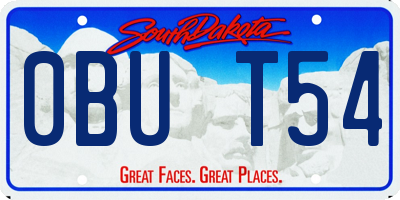 SD license plate 0BUT54