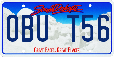 SD license plate 0BUT56