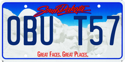 SD license plate 0BUT57