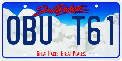 SD license plate 0BUT61