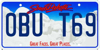 SD license plate 0BUT69