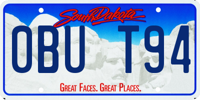 SD license plate 0BUT94