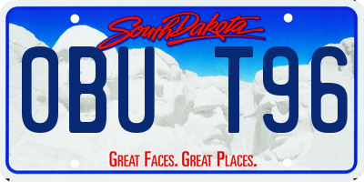 SD license plate 0BUT96