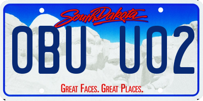 SD license plate 0BUU02