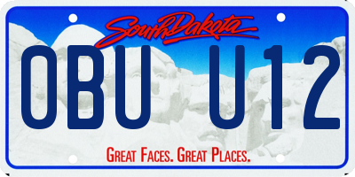SD license plate 0BUU12