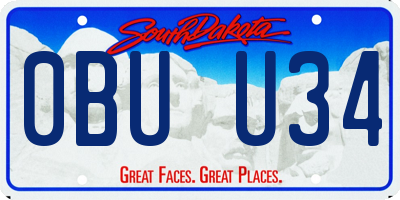 SD license plate 0BUU34