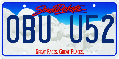 SD license plate 0BUU52