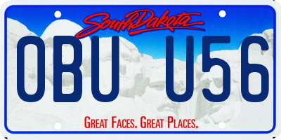 SD license plate 0BUU56