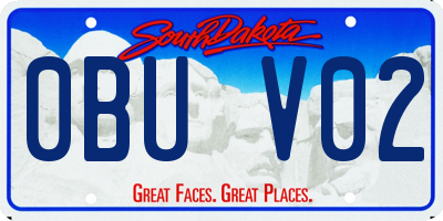 SD license plate 0BUV02