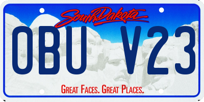 SD license plate 0BUV23