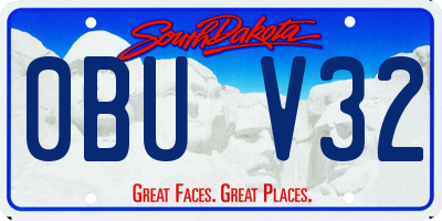 SD license plate 0BUV32