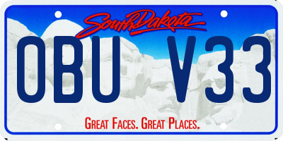SD license plate 0BUV33