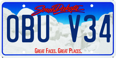 SD license plate 0BUV34
