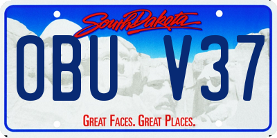 SD license plate 0BUV37