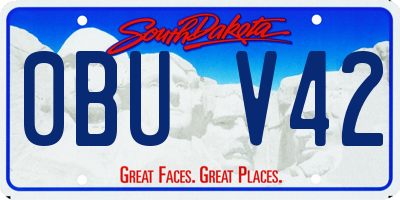 SD license plate 0BUV42