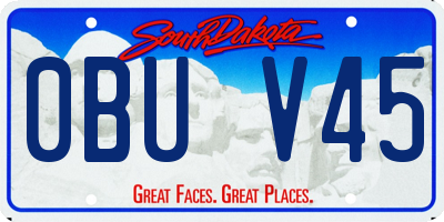 SD license plate 0BUV45