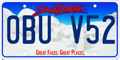 SD license plate 0BUV52