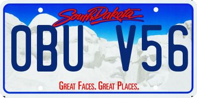 SD license plate 0BUV56