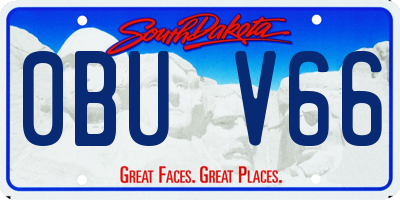 SD license plate 0BUV66
