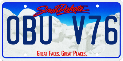 SD license plate 0BUV76