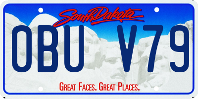 SD license plate 0BUV79