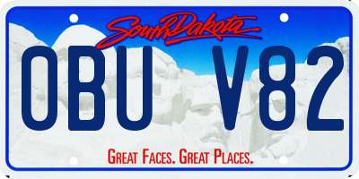 SD license plate 0BUV82