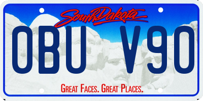 SD license plate 0BUV90
