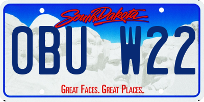 SD license plate 0BUW22
