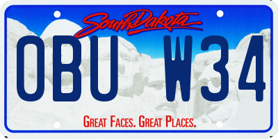 SD license plate 0BUW34