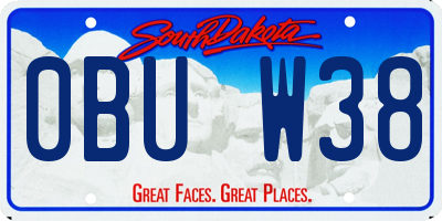 SD license plate 0BUW38