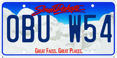 SD license plate 0BUW54