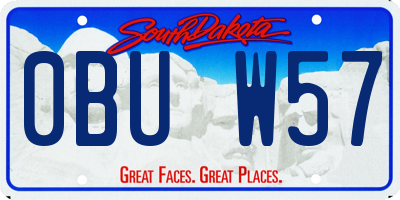 SD license plate 0BUW57