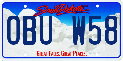 SD license plate 0BUW58