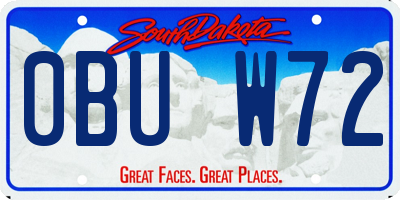 SD license plate 0BUW72