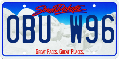 SD license plate 0BUW96