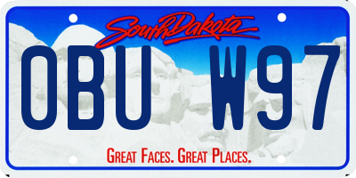 SD license plate 0BUW97