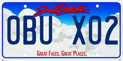 SD license plate 0BUX02