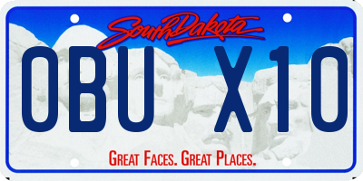 SD license plate 0BUX10