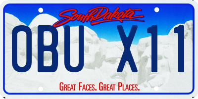 SD license plate 0BUX11