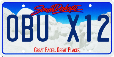 SD license plate 0BUX12