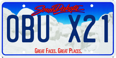 SD license plate 0BUX21