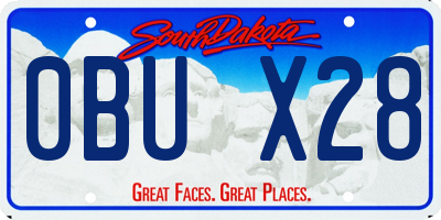 SD license plate 0BUX28