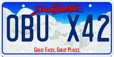 SD license plate 0BUX42