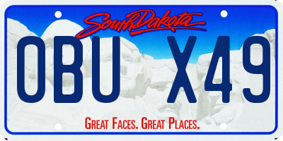 SD license plate 0BUX49